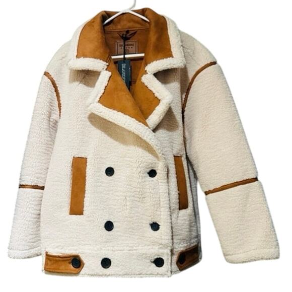 BlankNYC Out of Town Long Sherpa Bonded Jacket, Size L, New with Tag - Picture 14 of 16